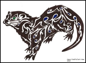 Tribal Otter Totem by Talani Mae