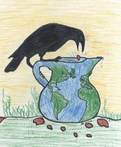 Crow with Water Pitcher Offerings logo